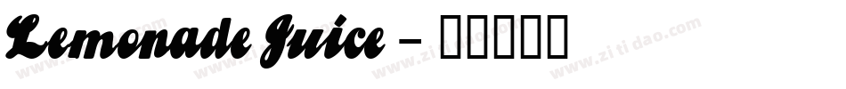 Lemonade Juice字体转换